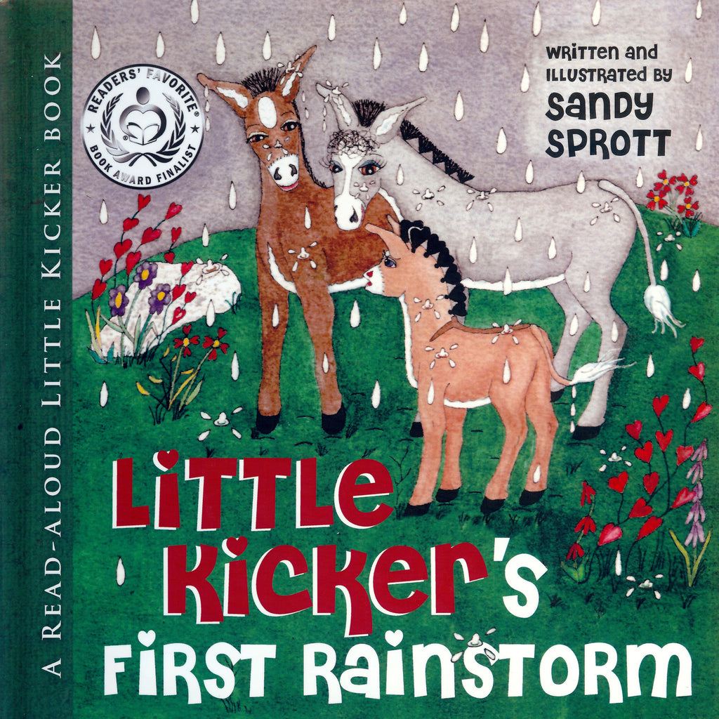 Little Kicker's First Rainstorm is a Christian children-s-literature from Little Kicker Books. He is taught by Daddy Donkey to pray when he is afraid of the storm. It is a story of Gods provision and Gods shelter.