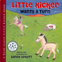 Little Kicker Wants A Turn is the 4th Little Kicker Books read-aloud-to-child in which Little Kicker asks for prayer. This is a book-about-sharing.